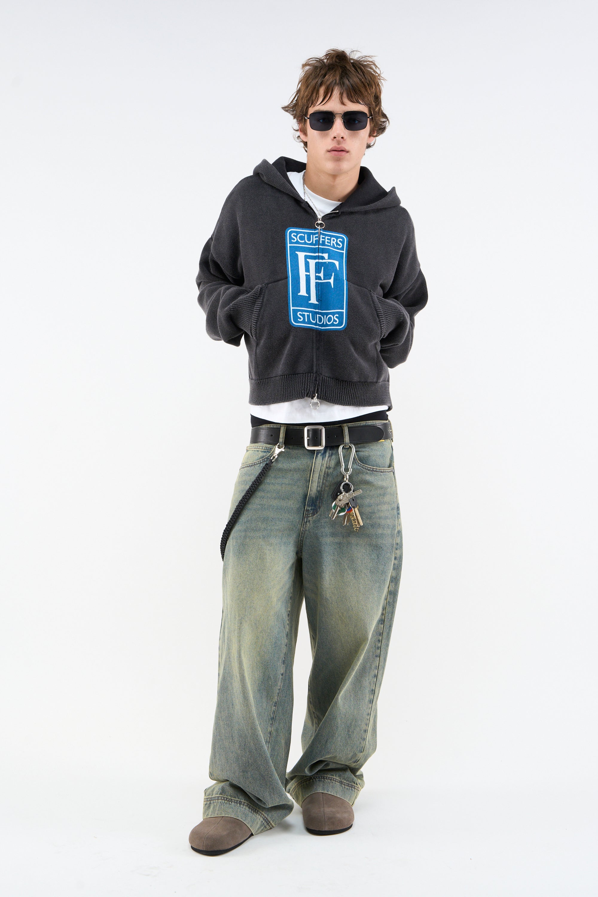 Rolly Dark Knit Zipper