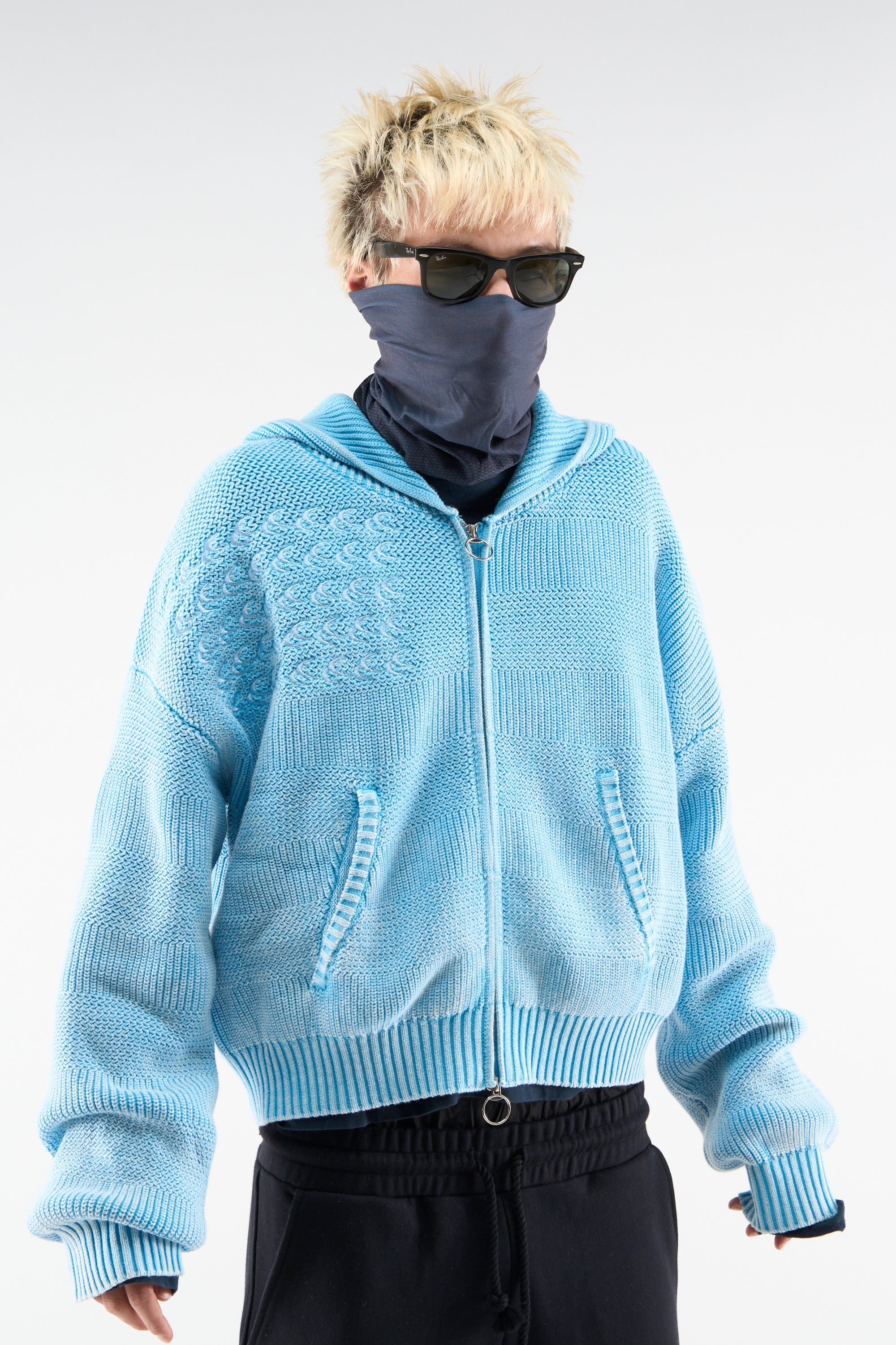 Nowhere Blue Knit Zipper