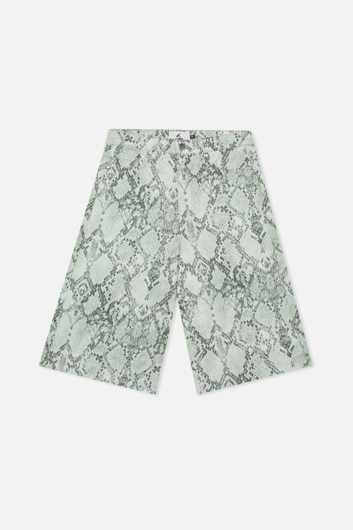 Jumbo Green Snakeprint Shorts
