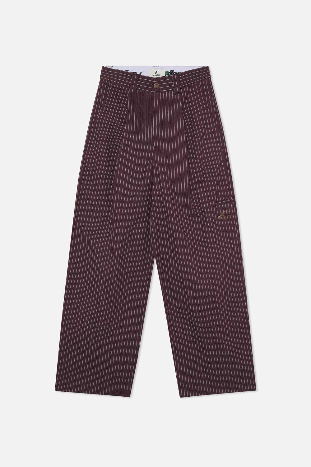 Pinstripe Burgundy Pants