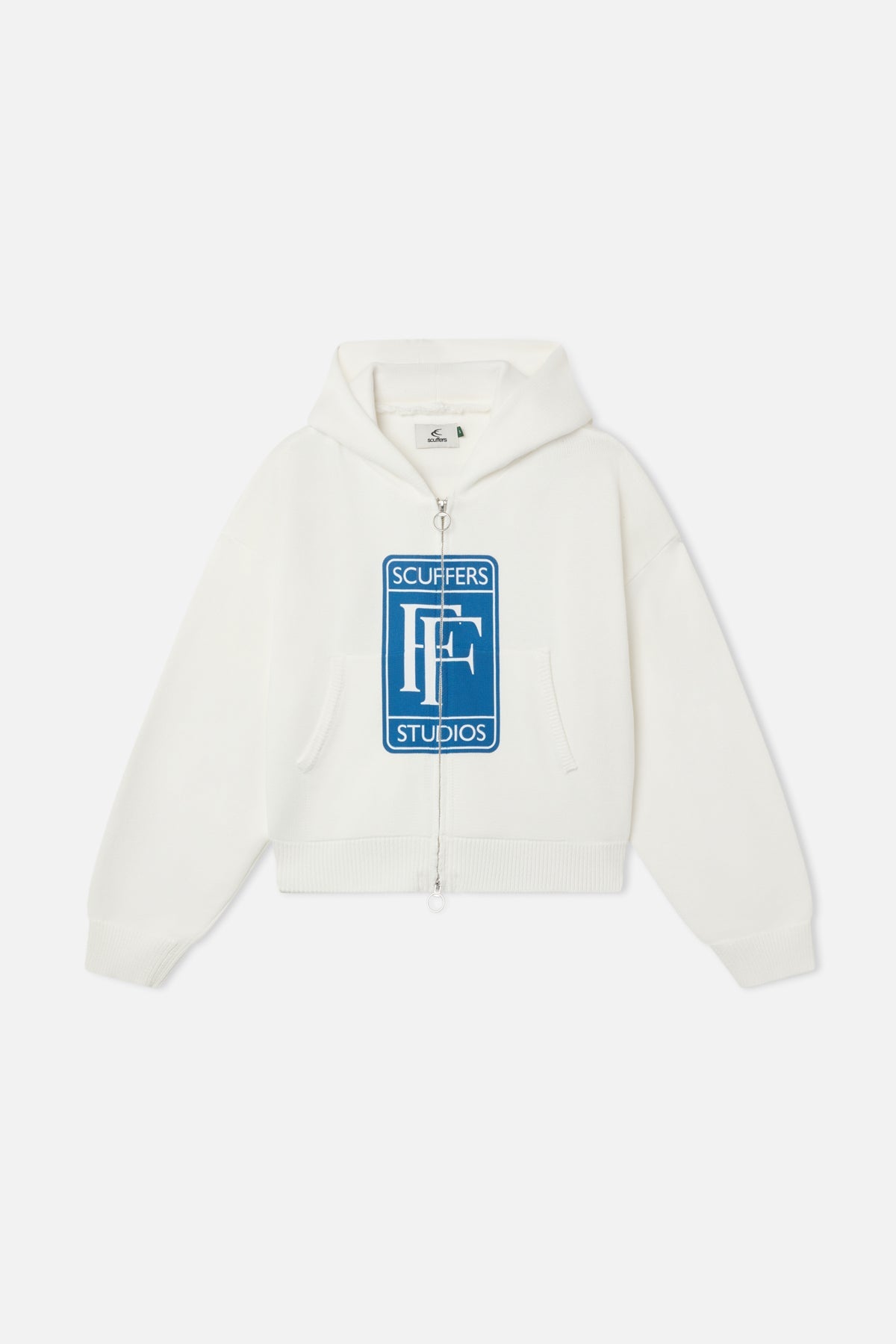 Rolly White Knit Zipper