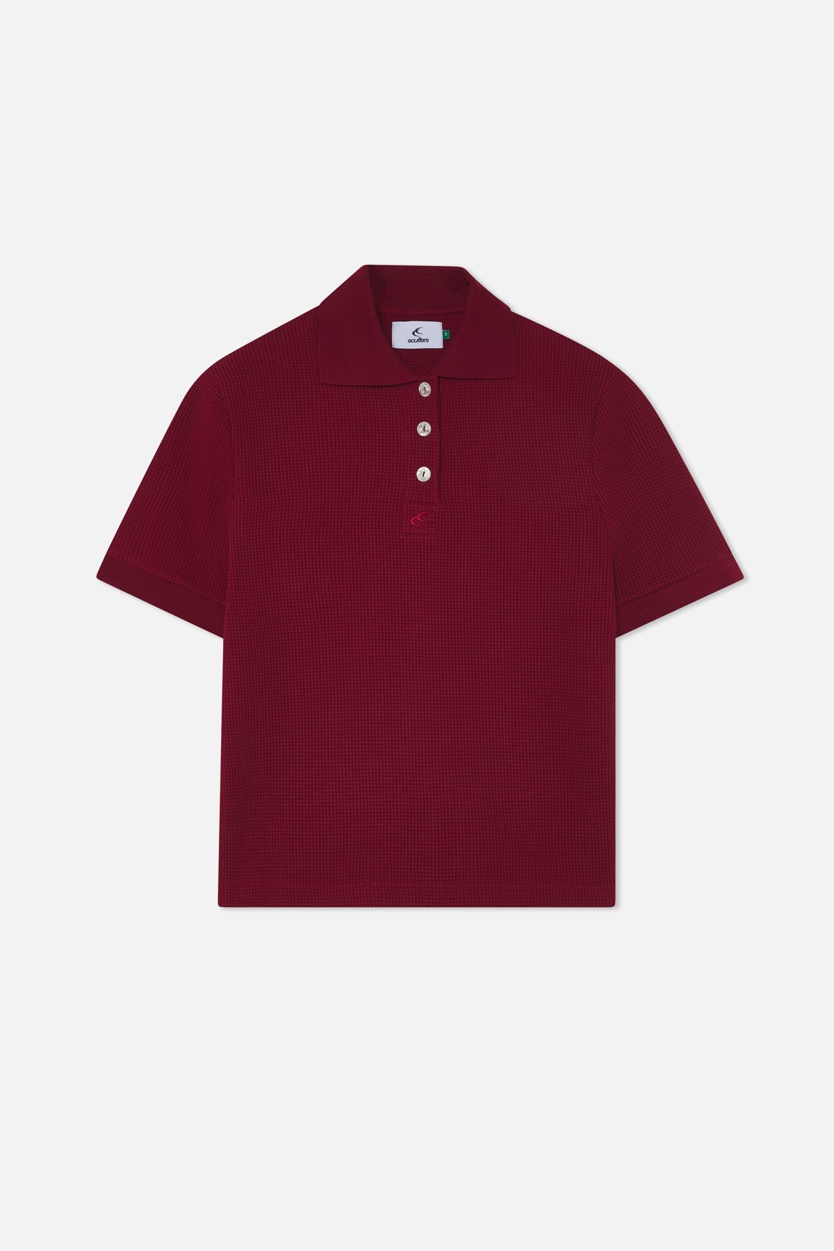Waffle Burgundy Polo